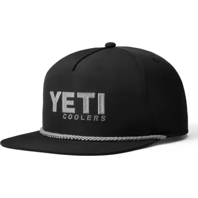 Yeti Flat Brim Rope Hat Black