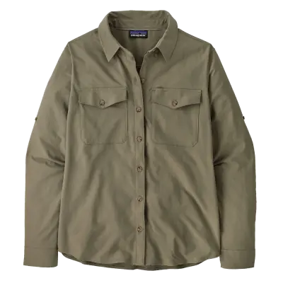 Patagonia W's L/S Self Guided Sun Shirt River Rock Green