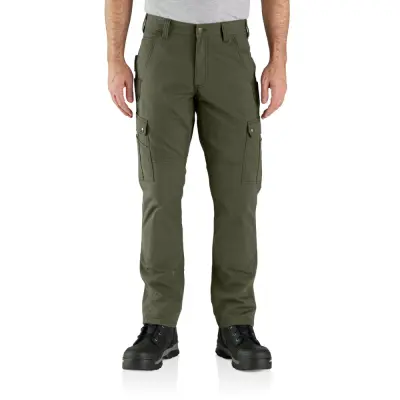 Carhartt Workwear M's Relaxed Straight Ripstop Double Front Cargo Pant Basil