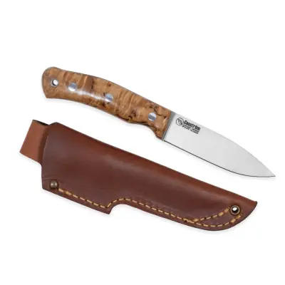 Casström No.10 Swedish Forest Knife Masur Stabiliserat Skaft Flatslipad