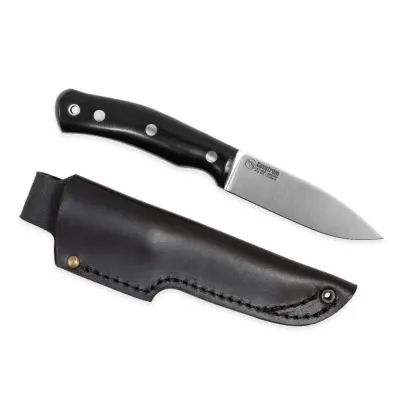 Casström No.10 Swedish Forest Knife Svart Micarta/Platt