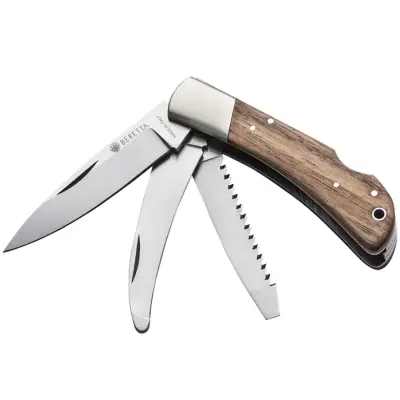 Beretta Duiker Three Blade Knife Brown&Orange