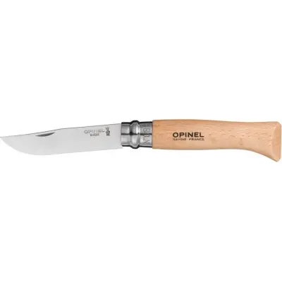 Opinel Classic Stainless Steel No8 + Sheath Beechwood 8,5 cm