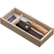 Opinel Luxury Olive No8 Gift Box + Sheath Olivewood 8,5 cm