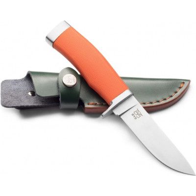 Øyo Finnskogen Knife with Leather Sheath Orange/Green