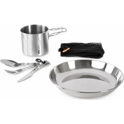 GSI Outdoors Glacier Stainless 1 Person Set Stainless Steel