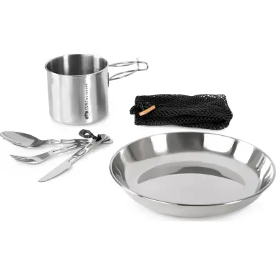GSI Outdoors Glacier Stainless 1 Person Set Stainless Steel