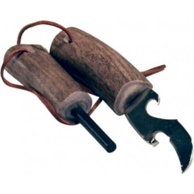 Horn Steel Fire Starter With Canned Opener & Knife