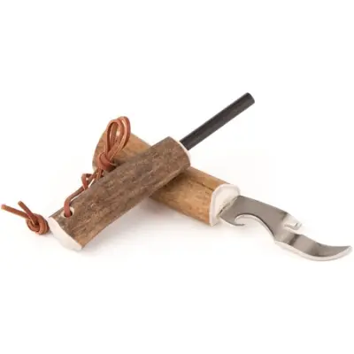 Horn Steel Fire Starter With Canned Opener & Knife