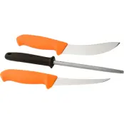 Morakniv Jaktset Orange 2 Slaktknivar + Brynstål