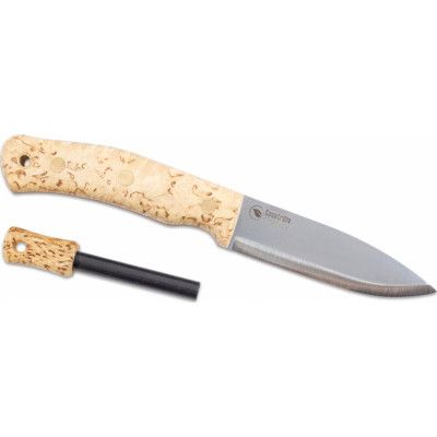 Casström No.10 Swedish Forest Knife With Fire Steel Curly Birch