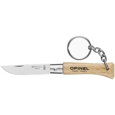 Opinel Classic Keyring No4 Stainless Steel Beechwood 5cm