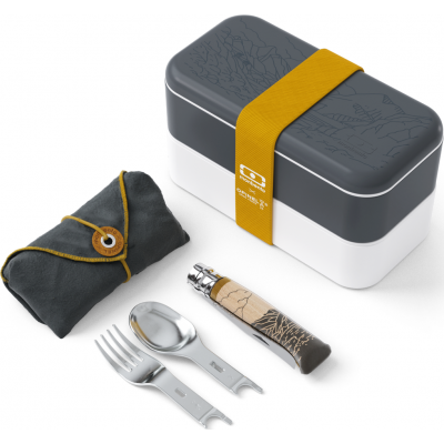 Opinel On-the-go Lunch Kit Monbento x Opinel Gray/White