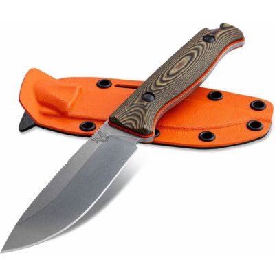 Benchmade Saddle Mountain Skinner With Richlite Handle Orange