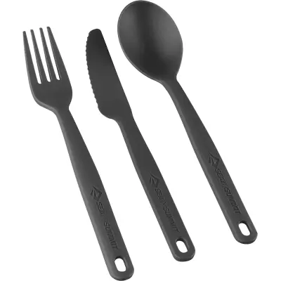 Sea To Summit Camp Cutlery Set - 3 Piece Charcoal
