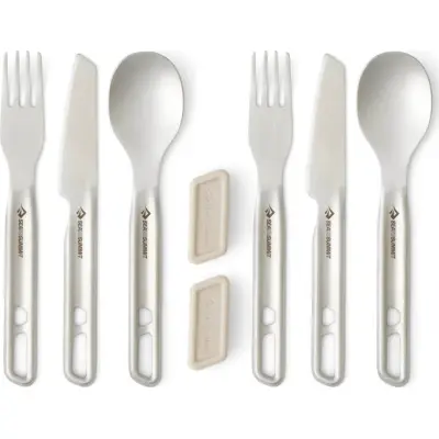 Sea To Summit Detour Stainless Steel Cutlery Set 6 Piece Stainless Steel Grey