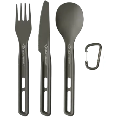 Sea to Summit Frontier Ultralight Cutlery Set - Fork, Spoon&Knife Aluminium Hard Anodised Grey