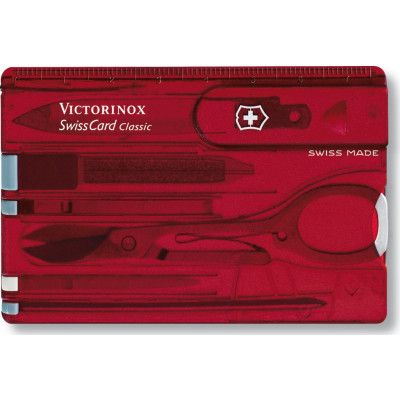Victorinox Swiss Card Classic Red Transparent