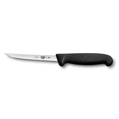 Victorinox Urbeningskniv 12 cm Svart Fibrox, rakt extra smalt blad