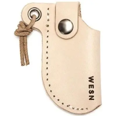 WESN Microblade Leather Sheath Natural