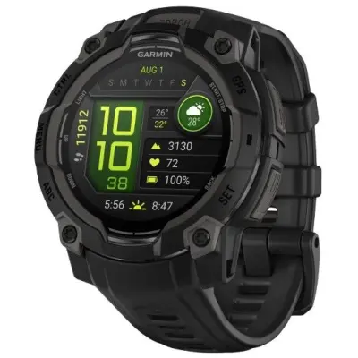 Garmin Instinct 3 45 mm AMOLED Svart med Svart Armband
