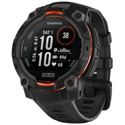 Garmin Instinct 3 45 mm Solar Svart med Svart Armband
