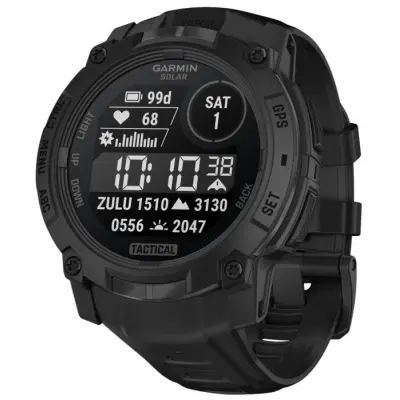 Garmin Instinct® 3 50 mm Solar Tactical Edition Svart med Svart Armband