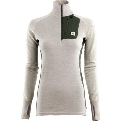 Aclima Women's Lars Monsen Femunden Polo Beige Melange/Olive Night/Femunden Light