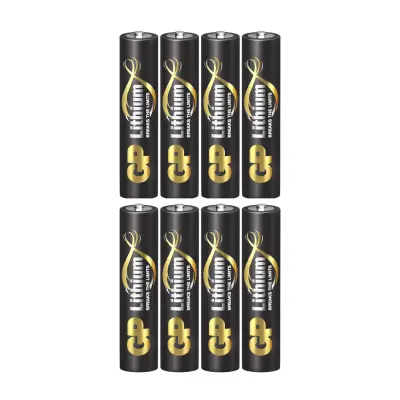 AAA-batteri GP Lithium, 8 st