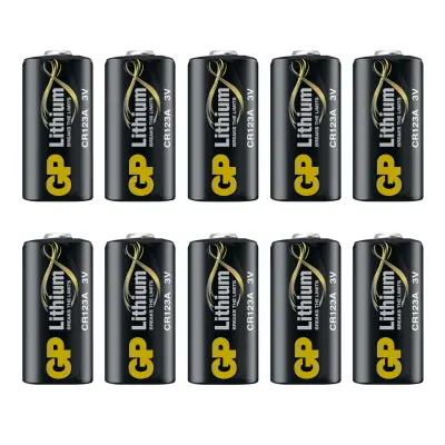 CR123A-batteri GP Lithium, 10 st