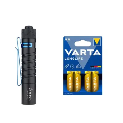 Ficklampa OLIGHT I5R EOS - 350 lm / 95 mm / Laddbar / 1 x AA, Olight I5R EOS + 4 st Varta Long Life AA-batterier