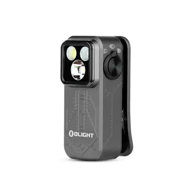 Ficklampa Olight Oclip Pro - 500 lm / 57 mm / Laddbar, Mörkgrå