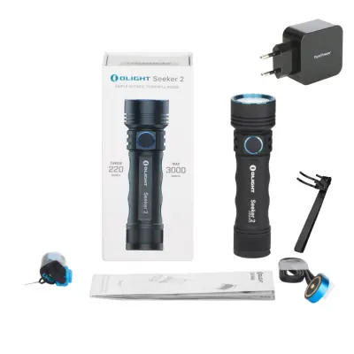 Ficklampa Olight Seeker 2, 3000 lm, Standard-paket + nätadapter