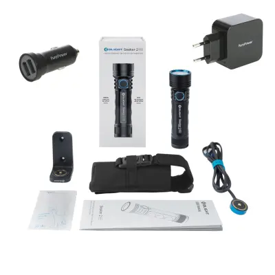 Ficklampa Olight Seeker 2 Pro, 3200 lm, Standard-paket + nätadapter + ciggadapter
