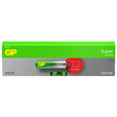 GP Batteries GP Super Alkaline AA-batteri, 15A/LR6 12-pack