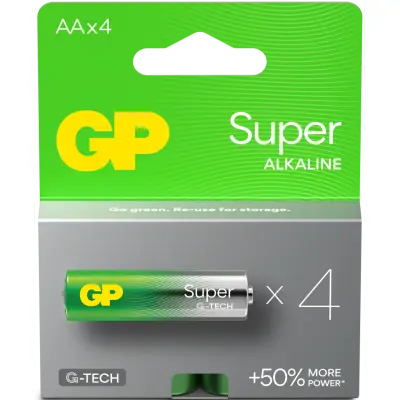GP Batteries GP Super Alkaline AA-batteri, 15A/LR6, 4-pack