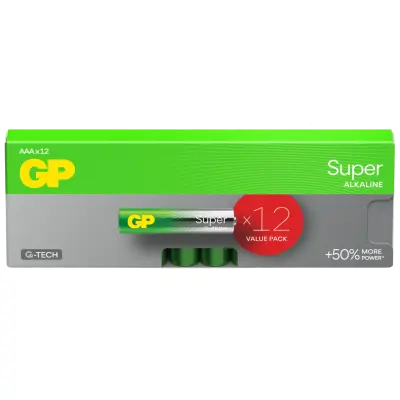 GP Batteries GP Super Alkaline AAA-batteri, 24A/LR03 12-pack