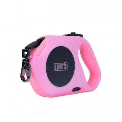 Koppel Light5 Doggo Led Leash, 5 m, Rosa