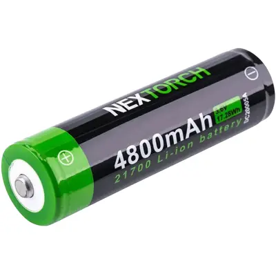 Nextorch Laddningsbart Batteri 21700, 4800 Mah, Inbyggd Laddport Typ-C