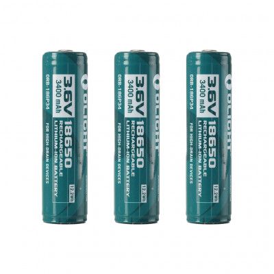 18650-batteri Olight - 3400 mAh, 3 st
