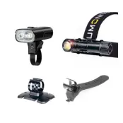 Cykellampspaket LUMONITE + OLIGHT, Framlampa + Hjälmlampa