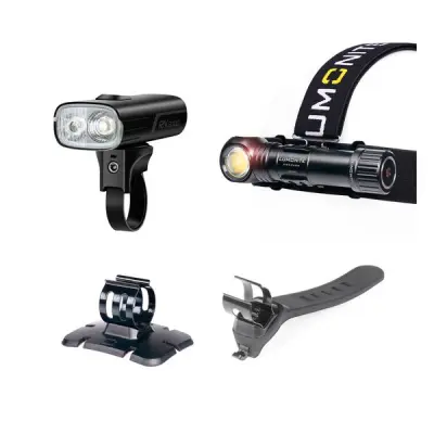 Cykellampspaket LUMONITE + OLIGHT, Framlampa + Hjälmlampa