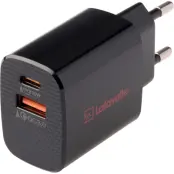 Lafayette Wall Charger USB-A and USB-C Black