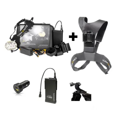 Pannlampa LUMONITE Leader - 6838 lm / Laddbar, PREMIUM-paket