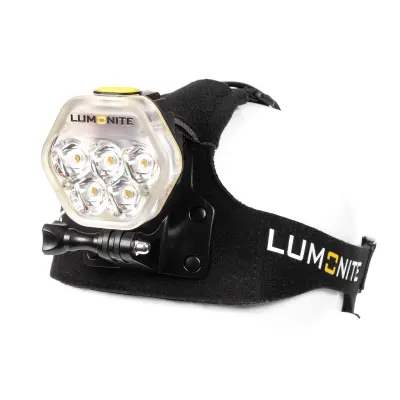 Pannlampa LUMONITE Navigator (v.2) - 4195 lm / Laddbar, Grundpaket (lampa, batteri, laddare, pannband)