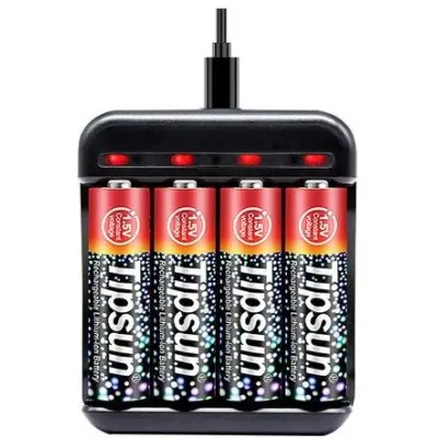 Tipsun 1.5V AA Uppladdningsbara Lithium-ion