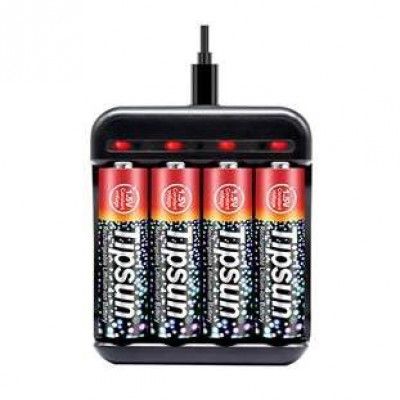 Tipsun 1.5V AA Uppladdningsbara Lithium-ion kit inkl. laddare&4 batterier