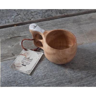 Lemmel Kaffe Träkåsa (björkvril)Med Renhorn