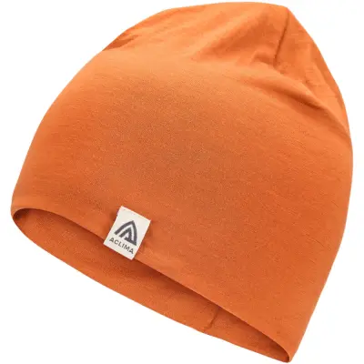 Aclima Lightwool 140 Relaxed Beanie Apricot Orange