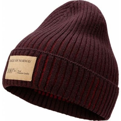 Dale of Norway Alvøy Hat Norweigan Wool Aubergine Redrose